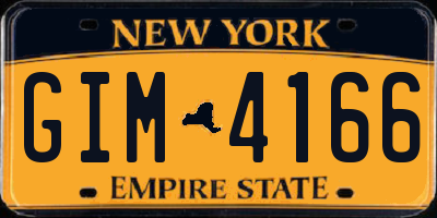 NY license plate GIM4166