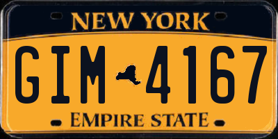 NY license plate GIM4167