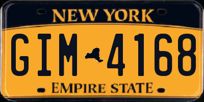 NY license plate GIM4168