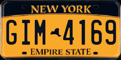 NY license plate GIM4169