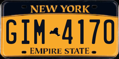 NY license plate GIM4170