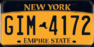 NY license plate GIM4172