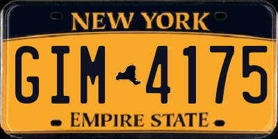 NY license plate GIM4175