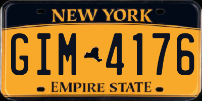 NY license plate GIM4176