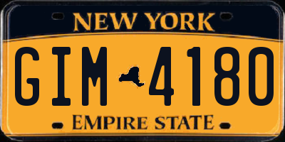 NY license plate GIM4180