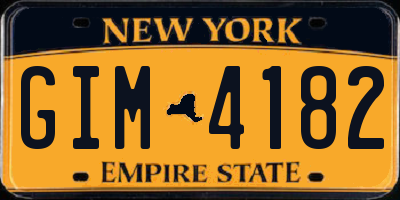 NY license plate GIM4182