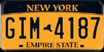 NY license plate GIM4187