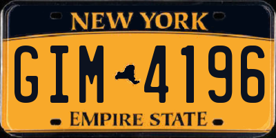 NY license plate GIM4196
