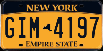 NY license plate GIM4197