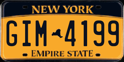 NY license plate GIM4199