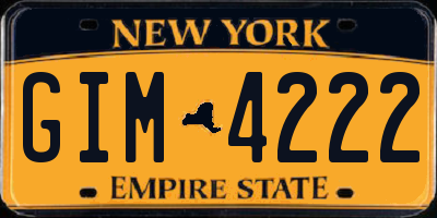 NY license plate GIM4222