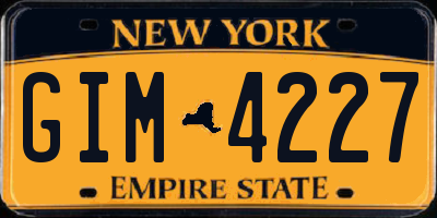 NY license plate GIM4227