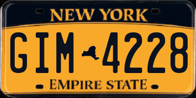 NY license plate GIM4228