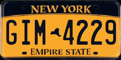 NY license plate GIM4229