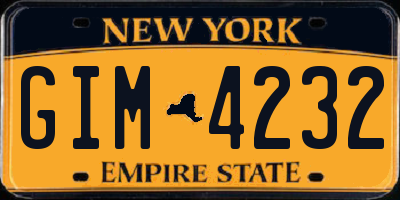 NY license plate GIM4232