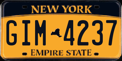 NY license plate GIM4237