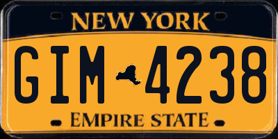 NY license plate GIM4238