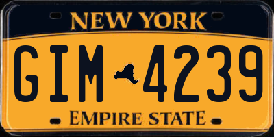 NY license plate GIM4239