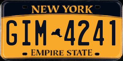 NY license plate GIM4241