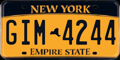 NY license plate GIM4244