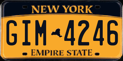 NY license plate GIM4246
