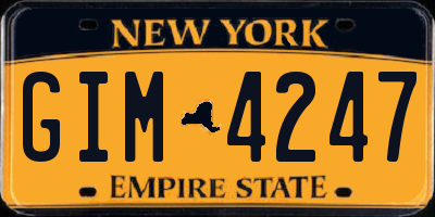 NY license plate GIM4247