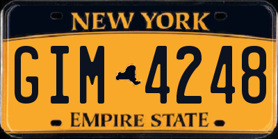 NY license plate GIM4248