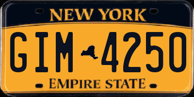 NY license plate GIM4250
