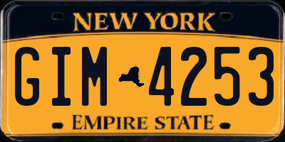 NY license plate GIM4253