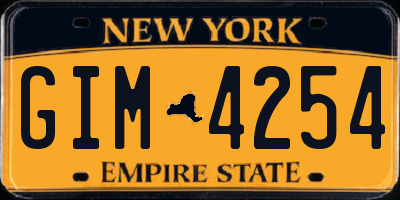 NY license plate GIM4254