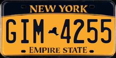 NY license plate GIM4255