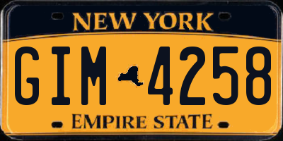 NY license plate GIM4258