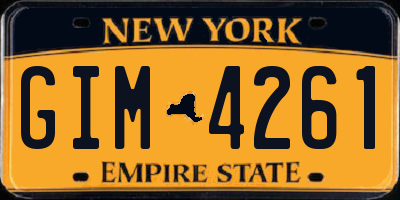 NY license plate GIM4261