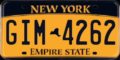 NY license plate GIM4262