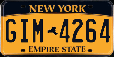 NY license plate GIM4264