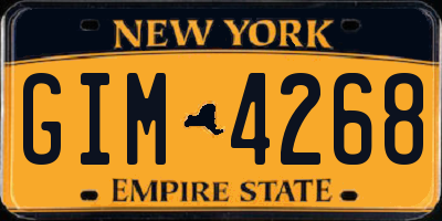 NY license plate GIM4268