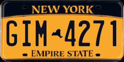 NY license plate GIM4271