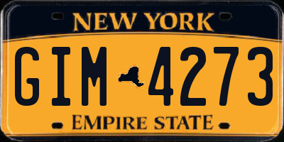 NY license plate GIM4273