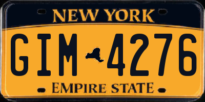 NY license plate GIM4276