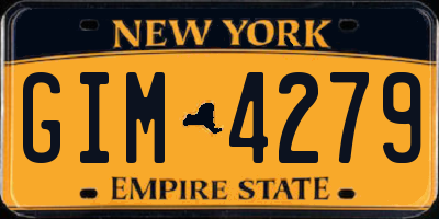 NY license plate GIM4279
