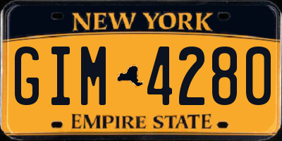 NY license plate GIM4280