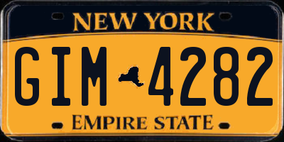 NY license plate GIM4282
