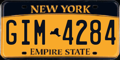 NY license plate GIM4284