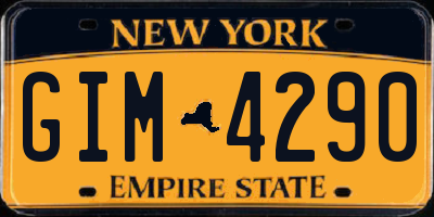 NY license plate GIM4290