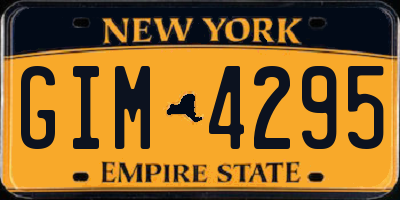 NY license plate GIM4295