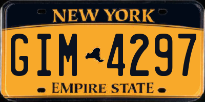NY license plate GIM4297