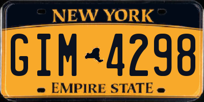 NY license plate GIM4298
