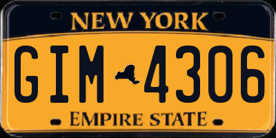 NY license plate GIM4306