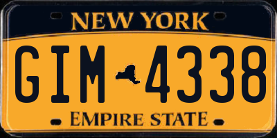 NY license plate GIM4338