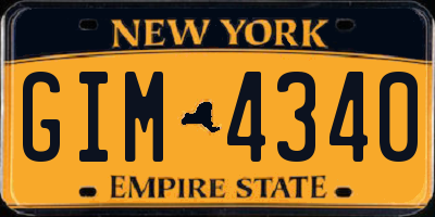 NY license plate GIM4340